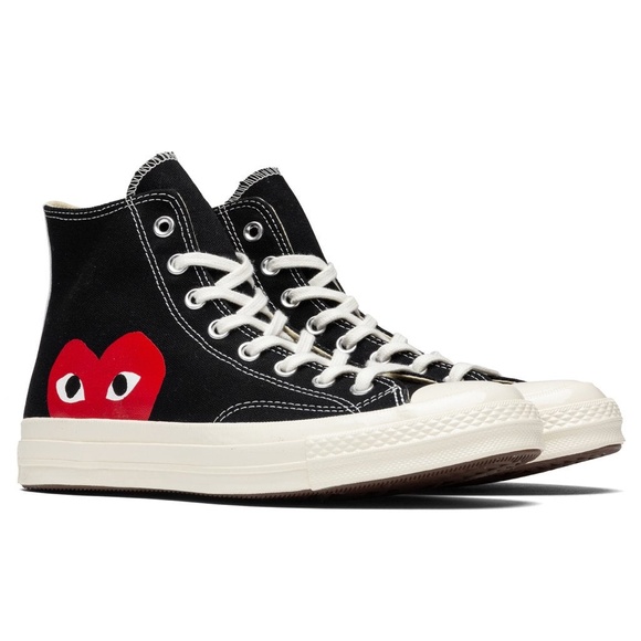 CdG PLAY x Converse Unisex Chuck Taylor All Star Peek-A-Boo High-Top Sneakers - Picture 5 of 5